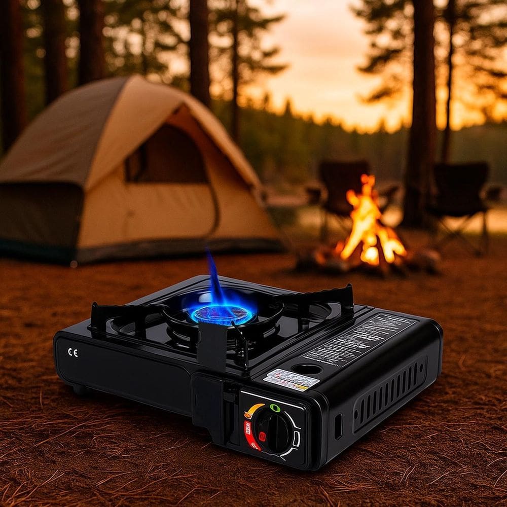 Mini Fogão Portátil Ideal Para Pescar E Cozinhar