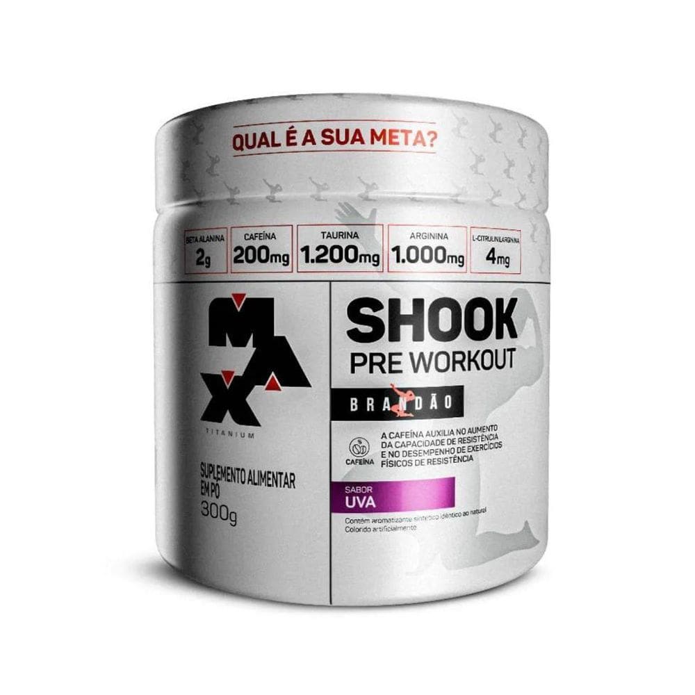 Shook Pré-Workout Linha Rafael Brandão Pote 300G Sabor: Uva