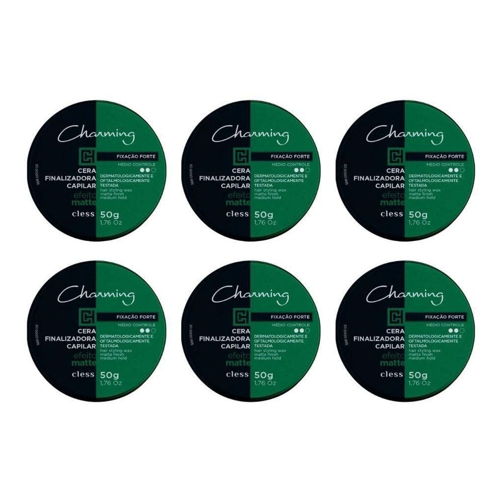 Cera Charming Capilar 50G Efeito Matte Forte - Kit Com 6Un