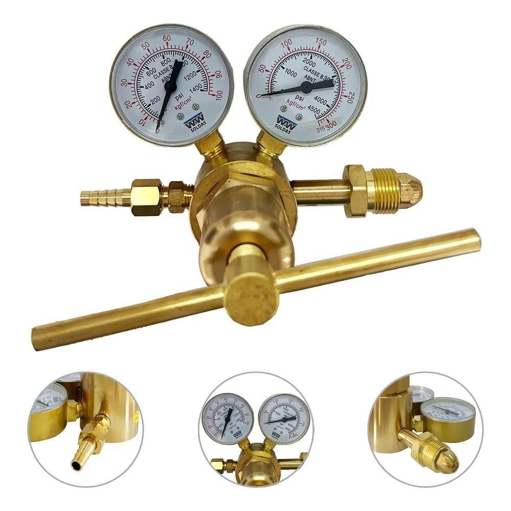 2X Regulador De Alta Pressão Nitrogênio - 50Kgf/Cm Ou 700 P