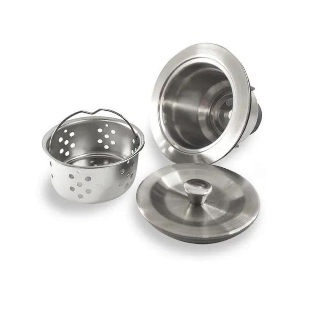 Valvula Cozinha 4 1/2 Inox Cesto Com Tampa Antiodor