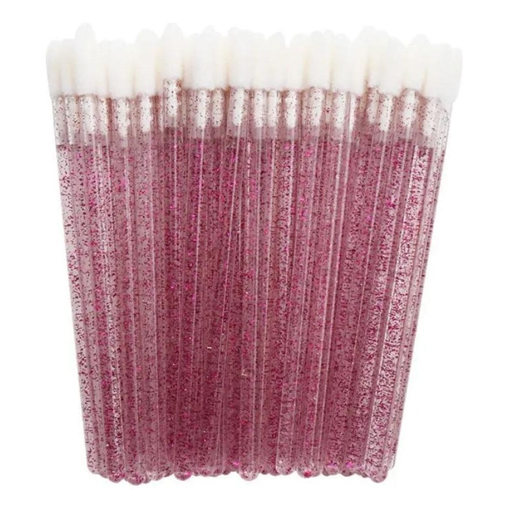 2X Kit Aplicador Pincel Descartável Batom Gloss Limpeza Cíli