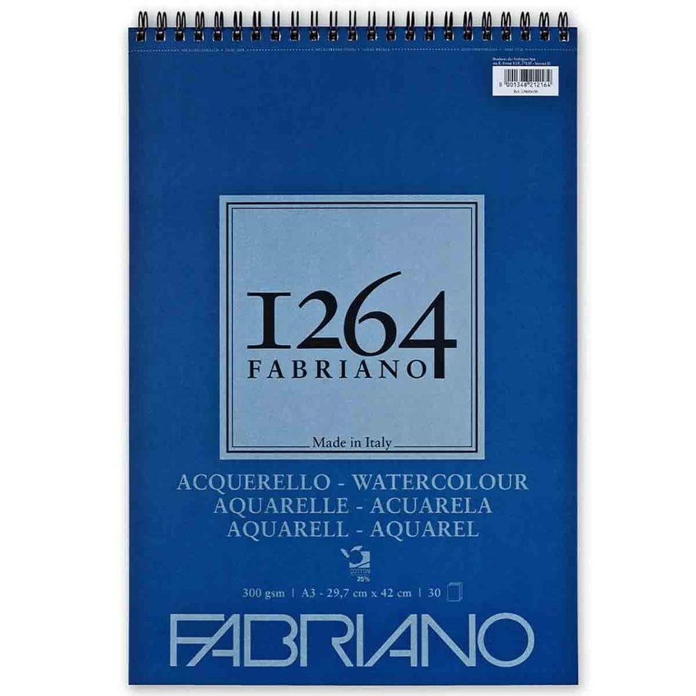 Bloco Aquarela Fabriano 1264 300G/M2 A3 30 Folhas