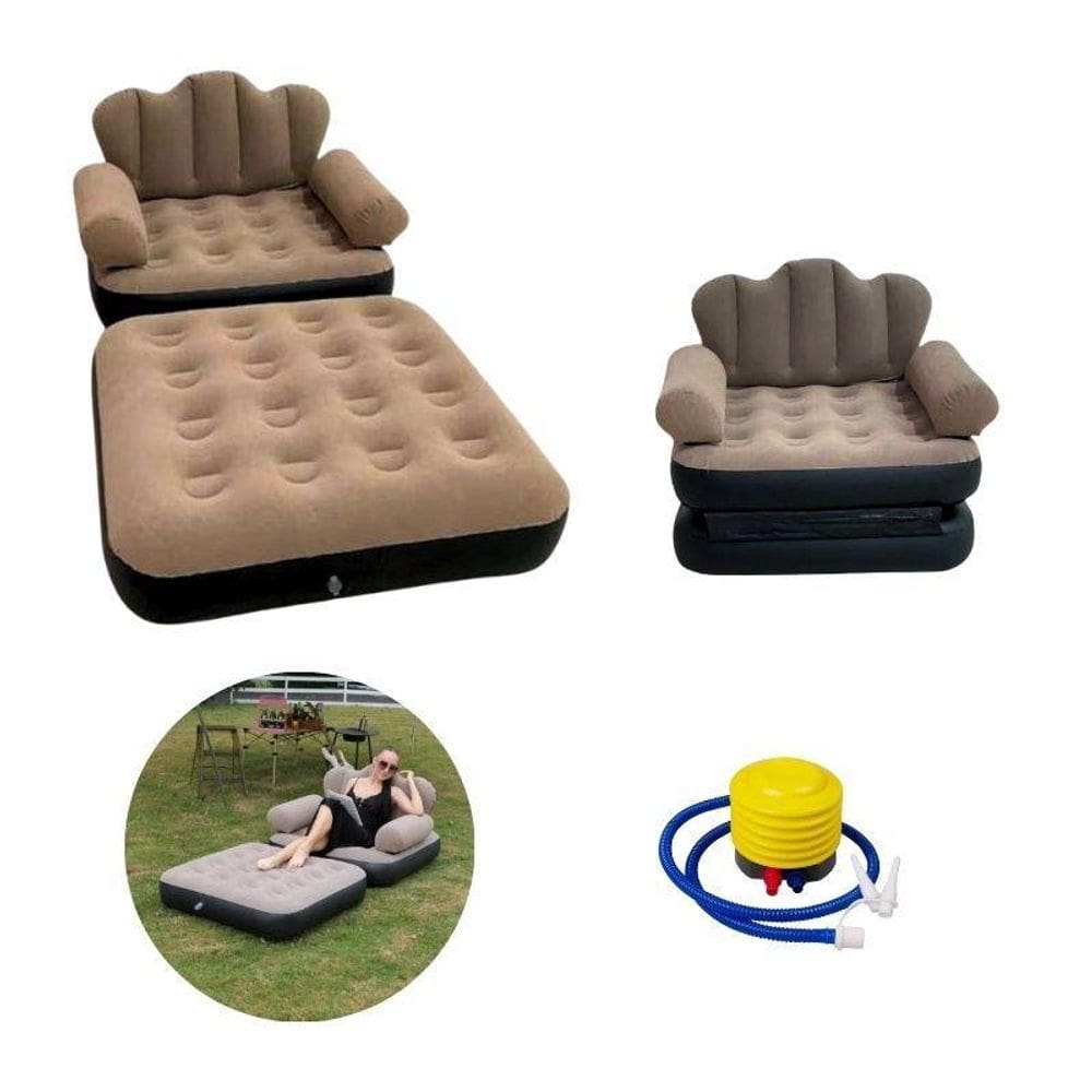 Sofá Cama Poltrona Inflável Até 100 Kilos Acompanha Bomba