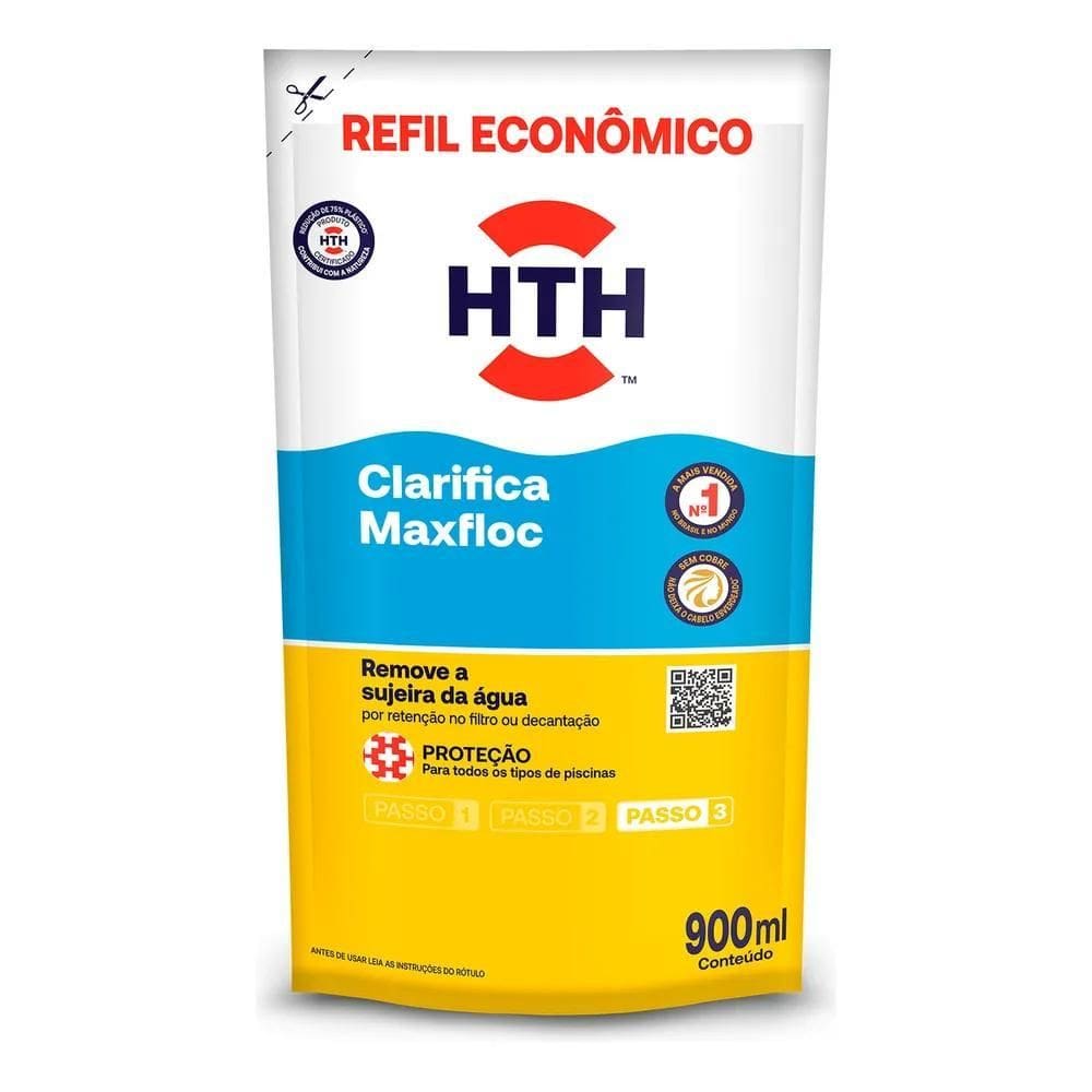 2X Hth Maxfloc Refil De 900Ml Clarificante De Piscinas