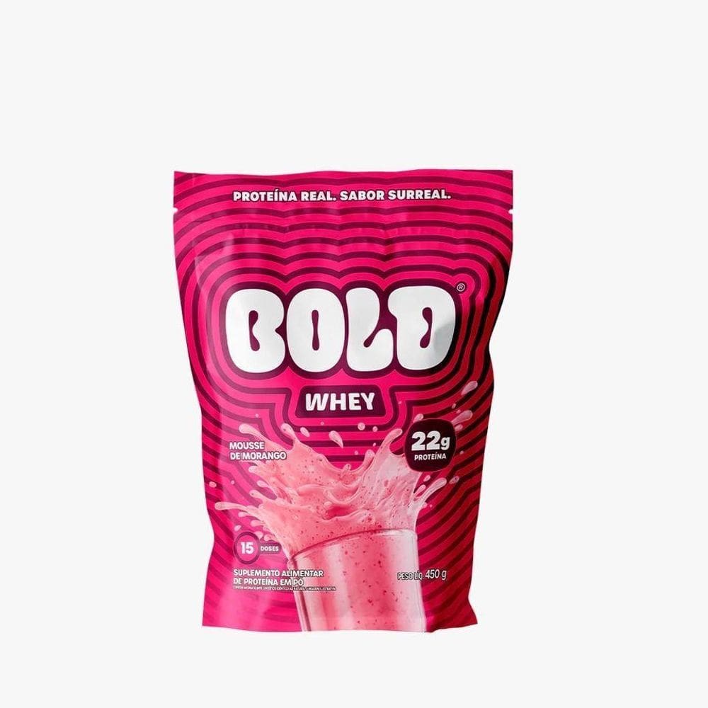 Bold Whey Refil 450G - Sabor: Mousse De Morango