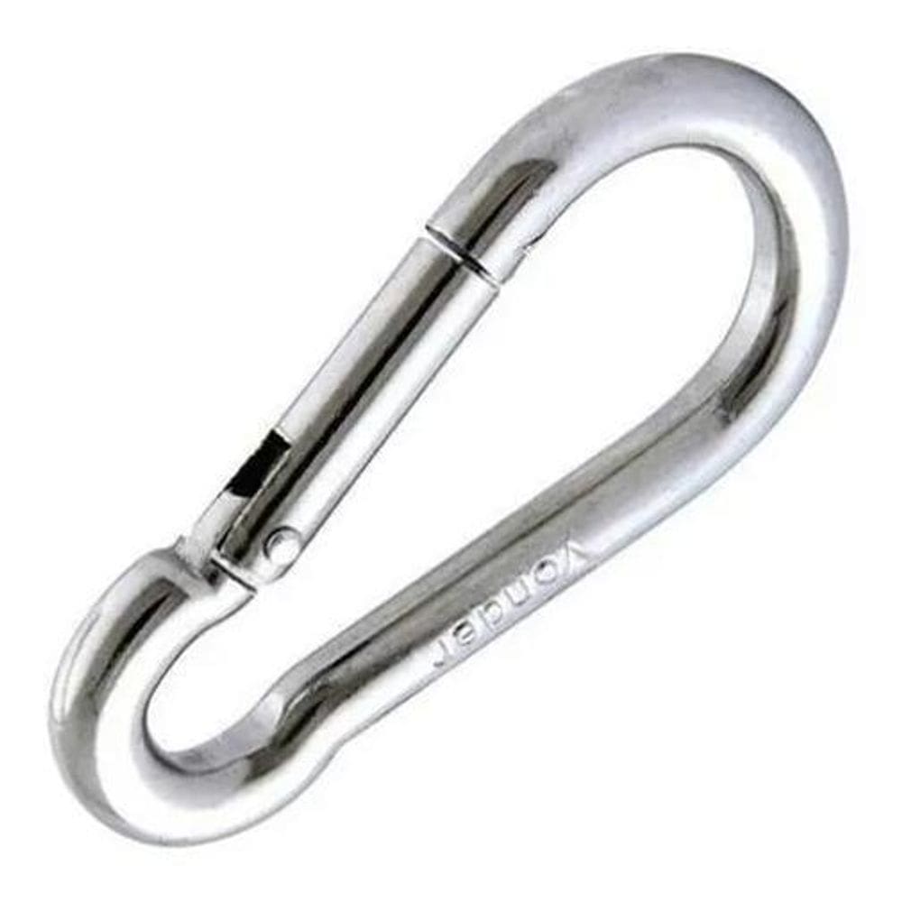 2X Mosquetão 8Cm Suporta 230Kg 10 Unidades