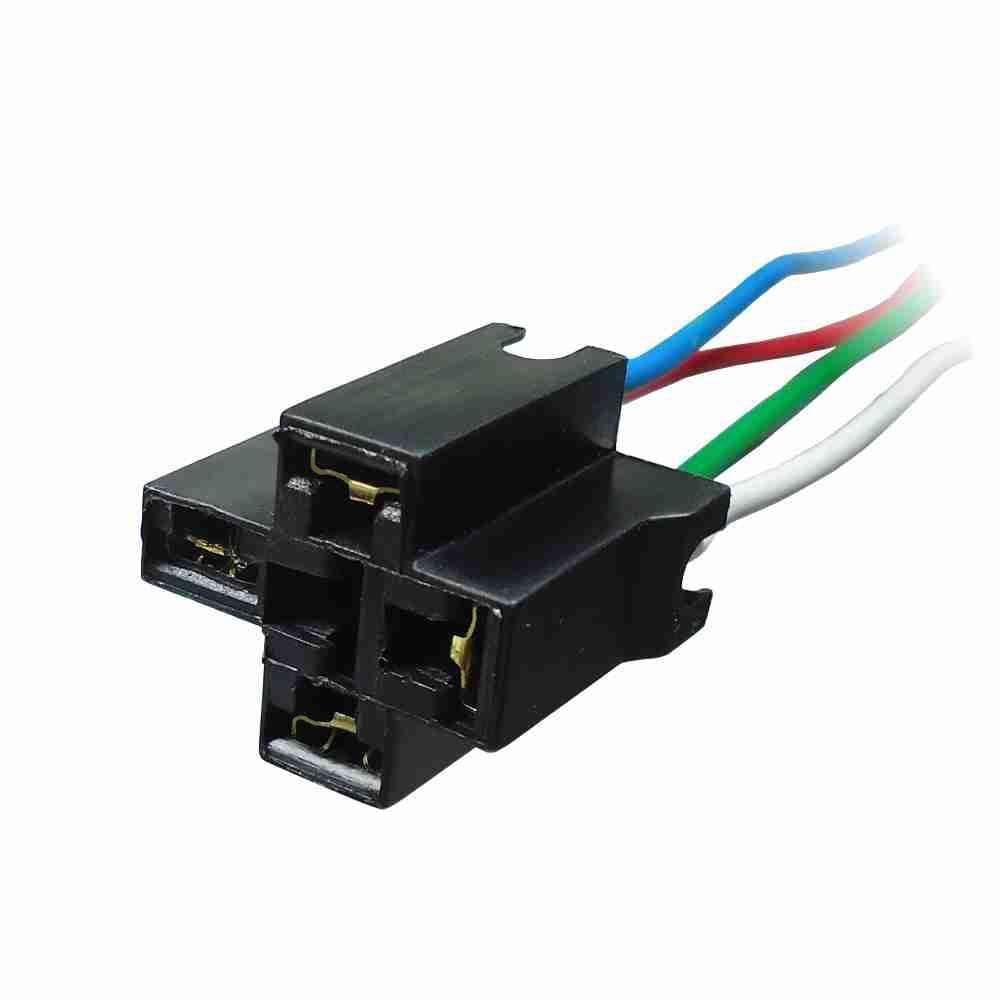 Chicote Com Soquete Para Relé 4 Terminais 12/24V