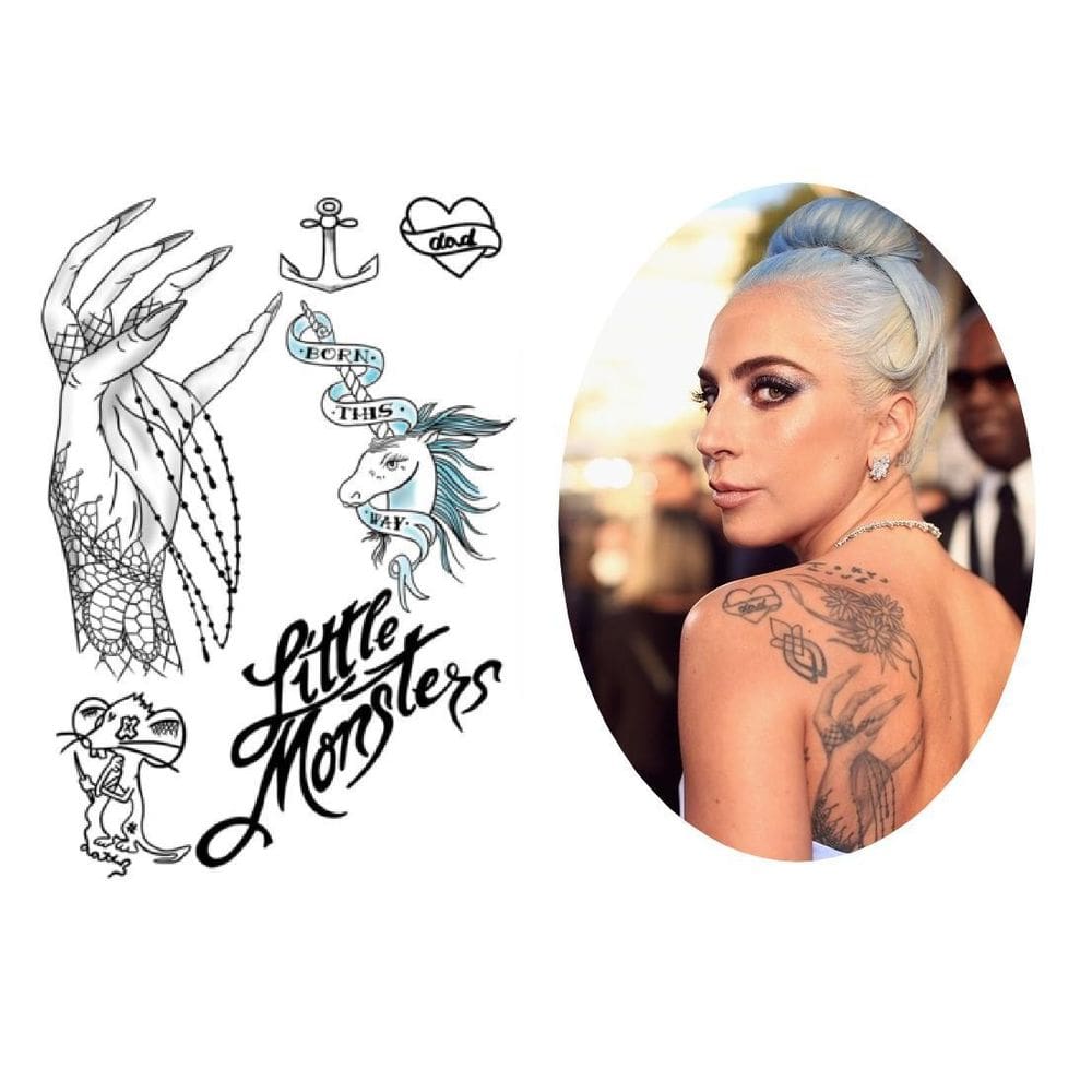 Tatuagem Temporária Cosplay Lady Gaga Modelos