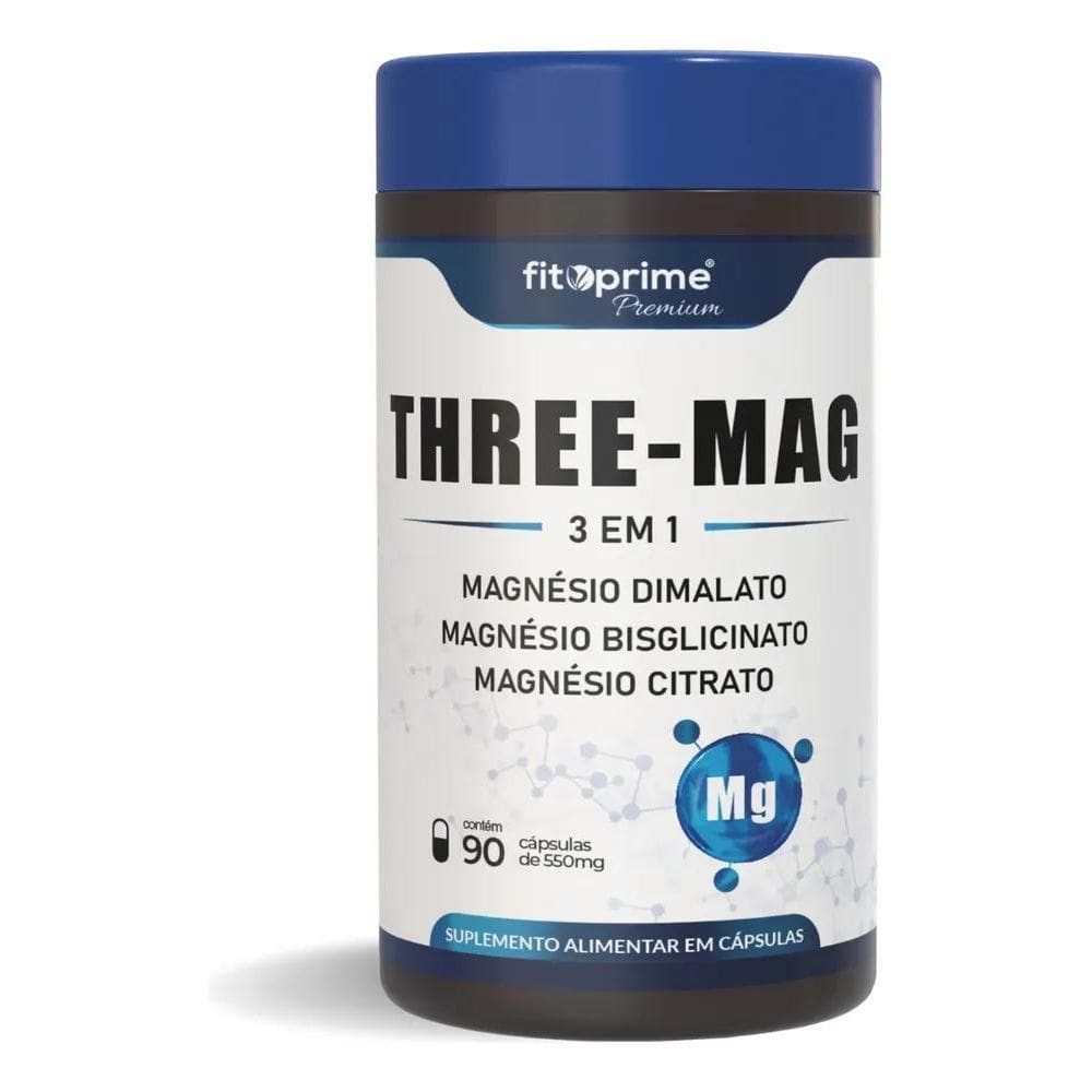 2X Tri Magnésio 3 Em 1 Di-Malato Bisglicinato Citrato Three-
