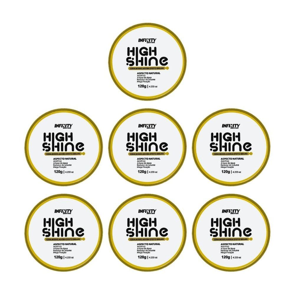 Pomada Infinity High Shine Incolor 120G - Kit Com 7Un