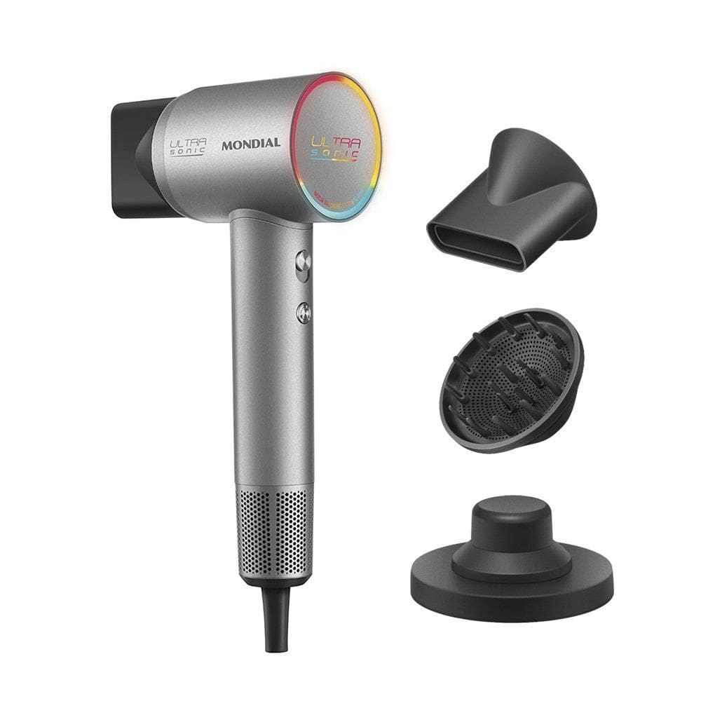 Secador Mondial Ultra Sonic SCP-01-US BLDC - Prata/Cinza, 1500W