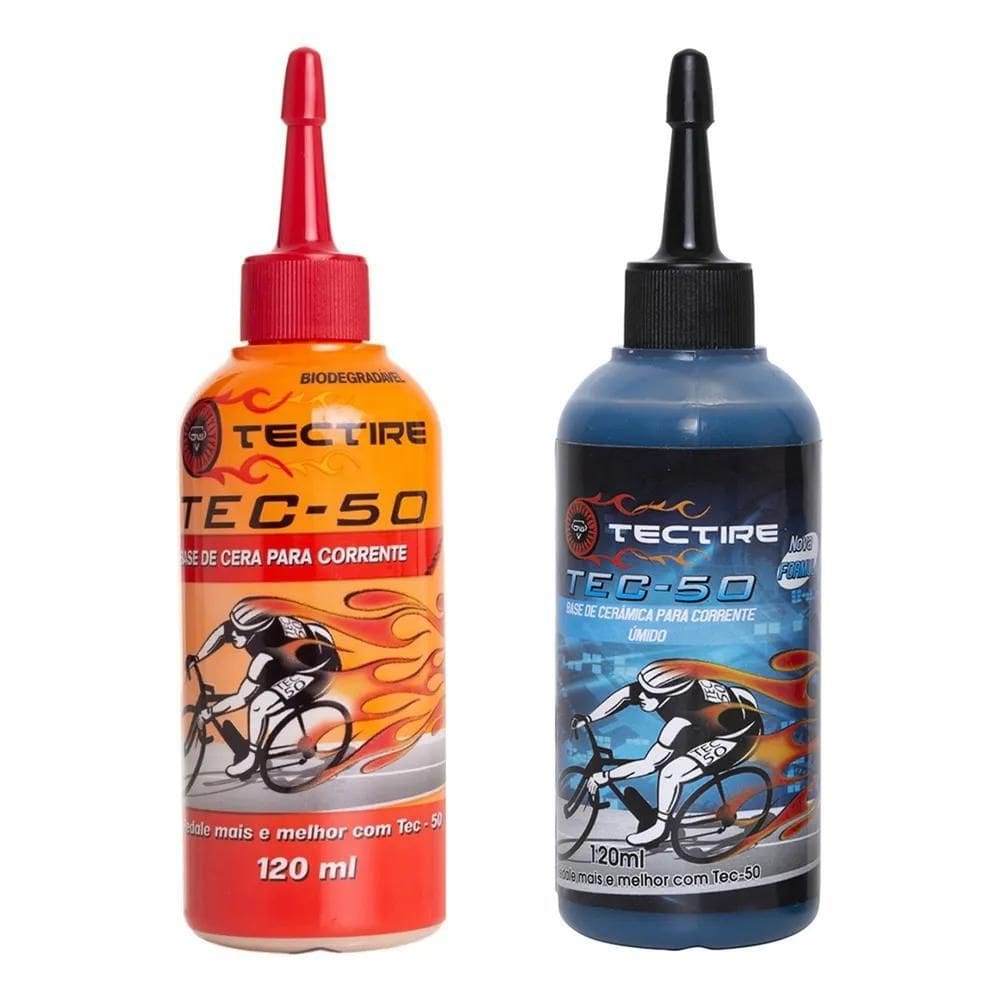 2X Kit Lubrificante Tectire Tec-50 2 De 120Ml Par Seco E Úmi
