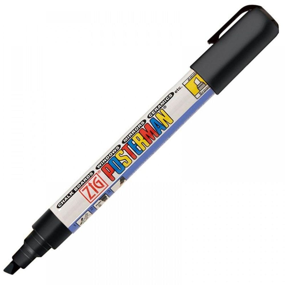 Caneta Marcador Zig Posterman Broad Pma-50 Black