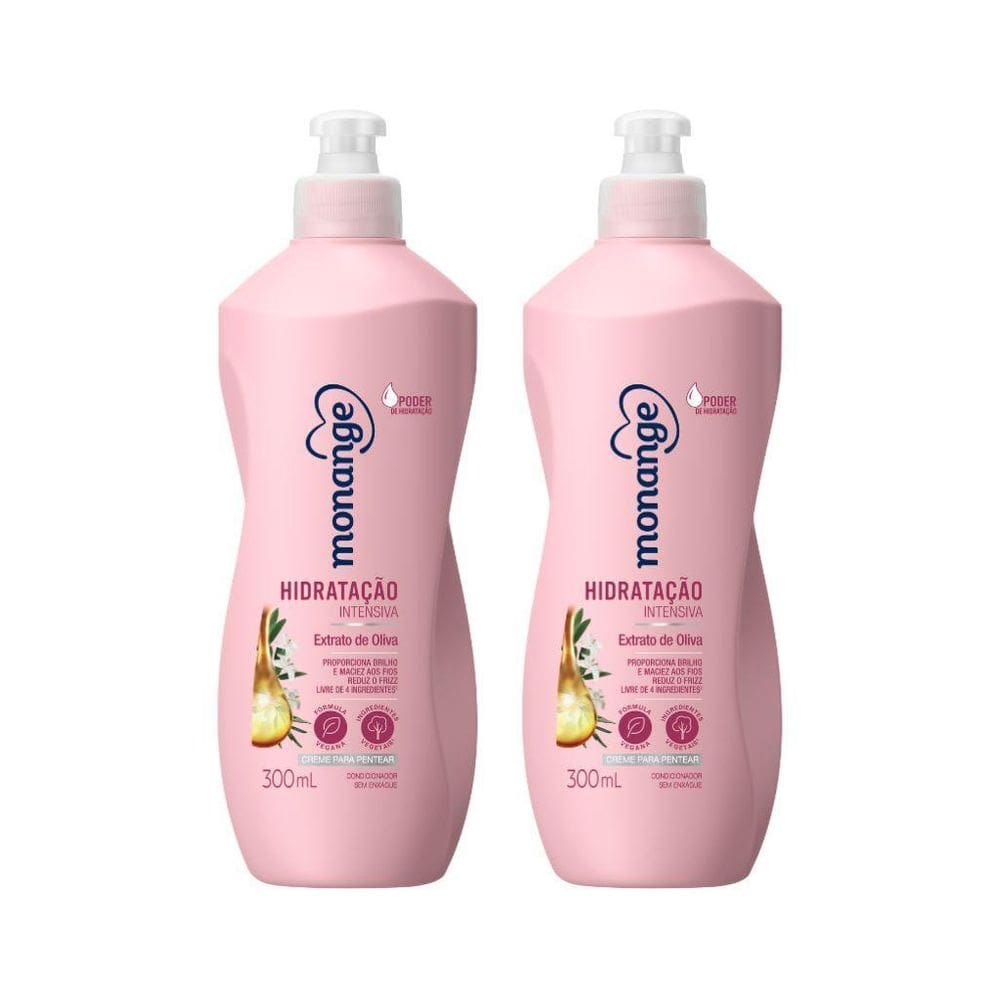 Creme Para Pentear Monange 300Ml Hidratação Intensiva - 2Un