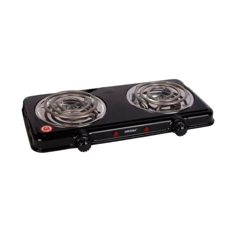 Fogareiro Elétrico 2000W Preto 220V Fogão Portátil 2 Bocas