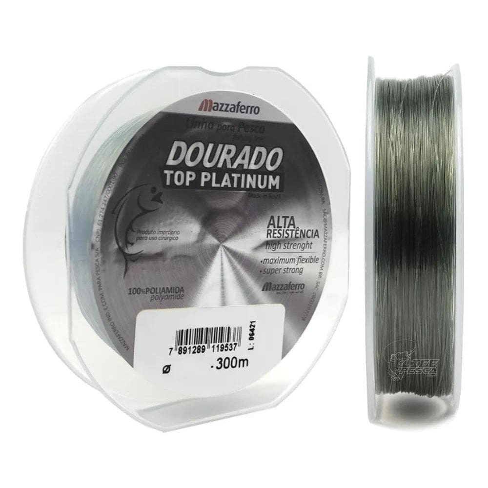 2X Linha Mazzaferro Dourado Top Platinum 0.50Mm - 300 Metros