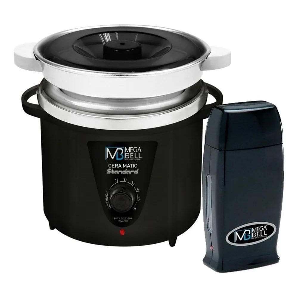 2X Panela Cera Quente 900G Refil + Aquecedor Rollon Termocer