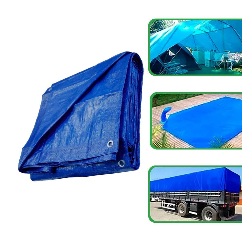 Lona Reforçada Polietileno Impermeável 100 Micras - 3X3M