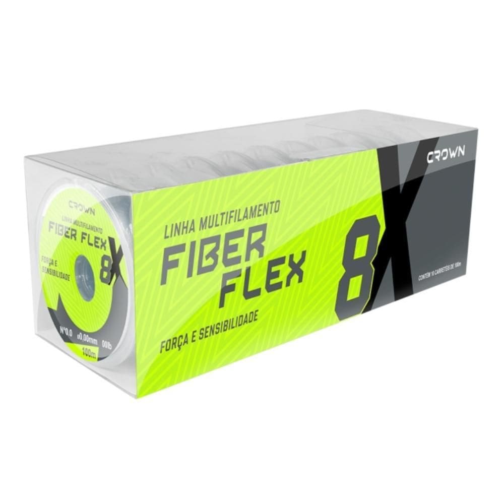 Crown Linha Multi Fiber Flex 8X Grey 28Mm 50Lbs 100Mt Cx 10U
