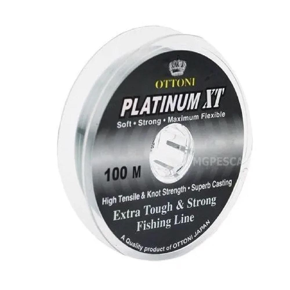 Linha Monofilamento Platinum Xt - 0,35Mm 34,3Lb 100 Metros