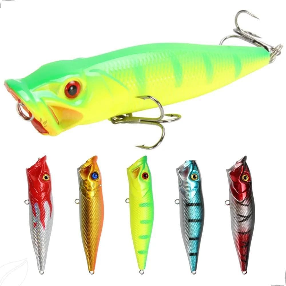 2X Isca Artificial Popper Importada Superficie Tucunaré Kit