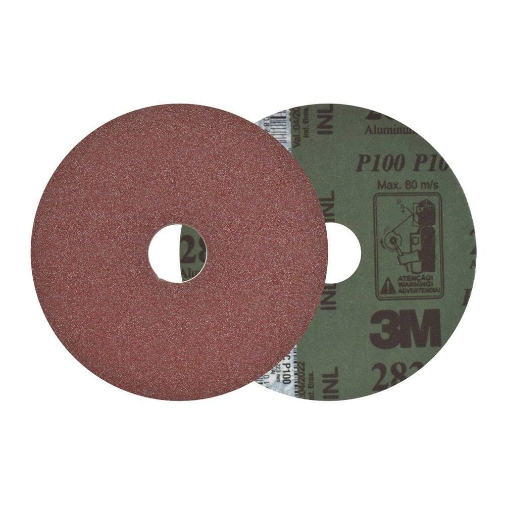 10 Discos Lixa/Fibra 3M 283C 4P 115mm 4,5P P100