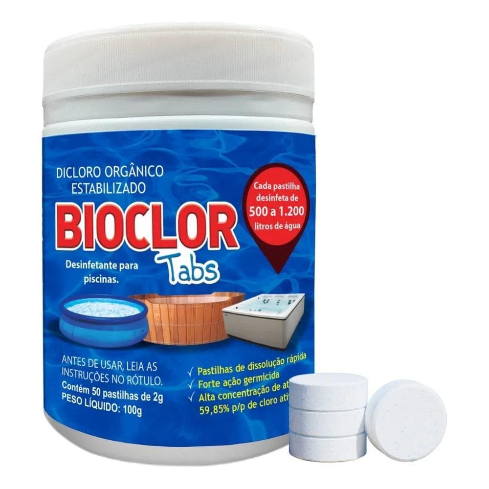 2X Mini Pastilhas Concentradas Para Purificar Piscina Bioclo