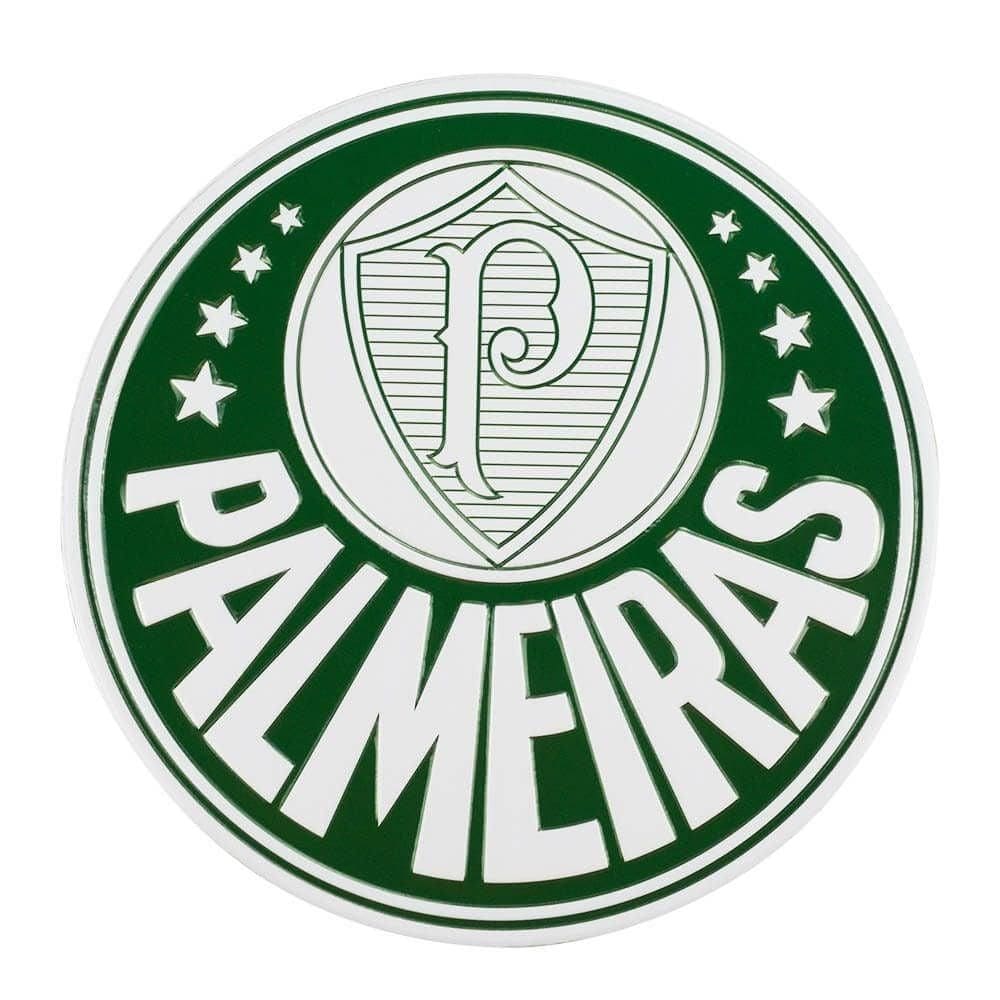 Placa Metal Formato Escudo Time 20X20Cm -