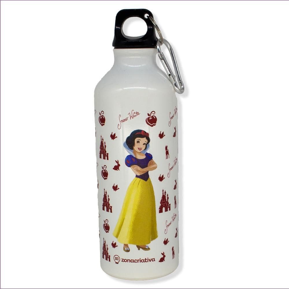 Garrafa Com Mosquetão Branca De Neve - Disney