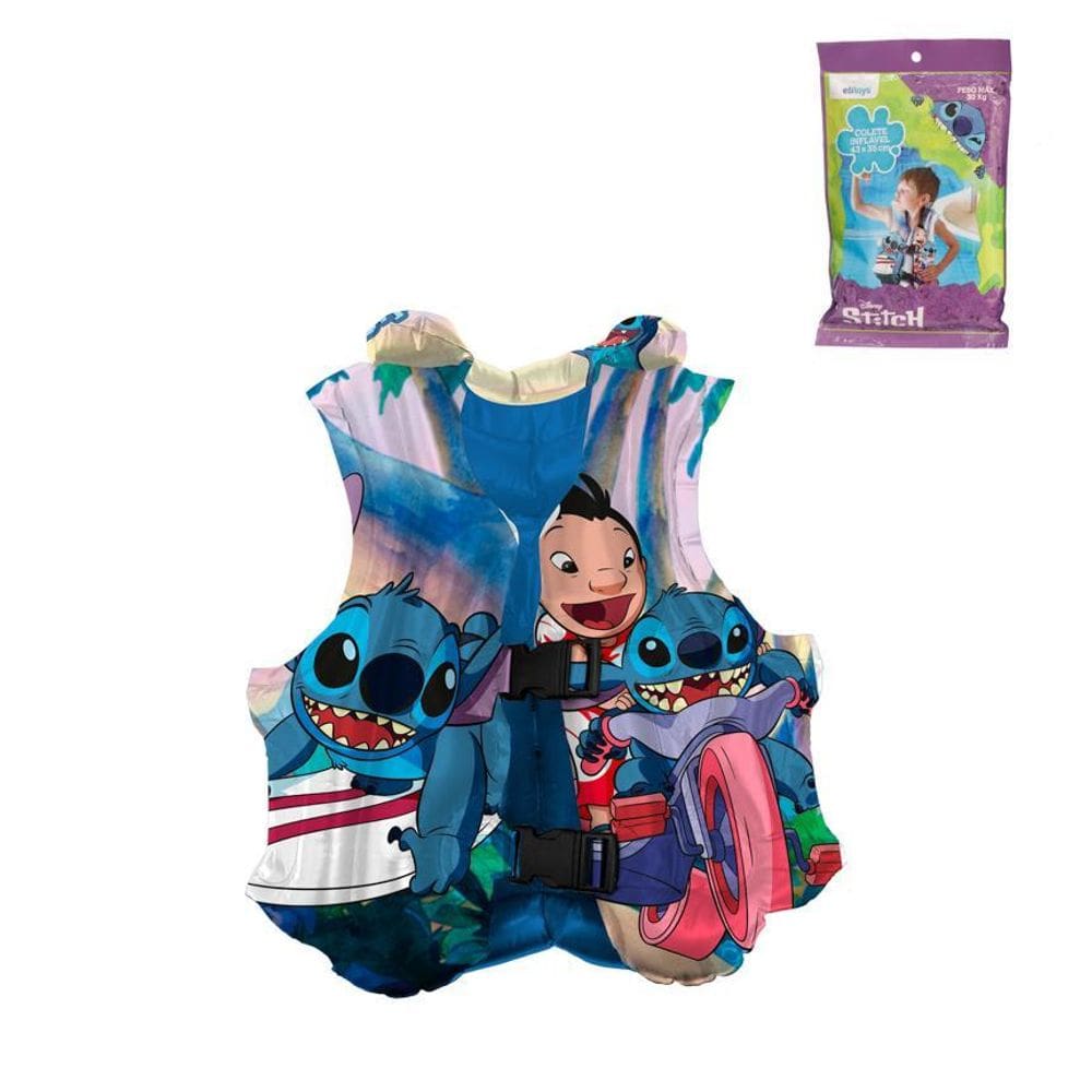 Colete Inflavel Stitch 43X35Cm Dyin-241 Etitoys