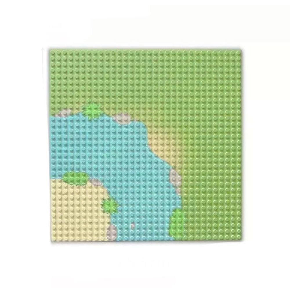 Blocos De Montar Placa Base 25X25 Cm River Curve