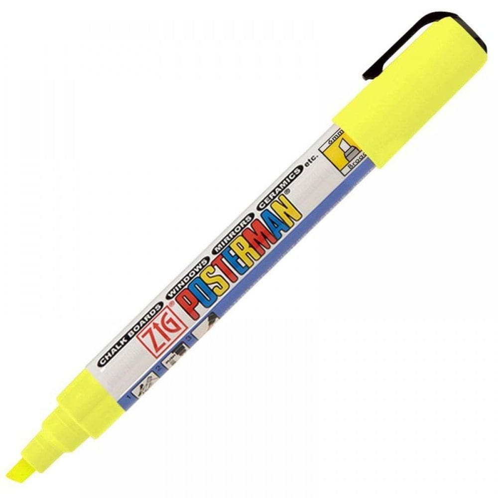 Caneta Marcador Zig Posterman Broad Pma-50 Fluo Yellow