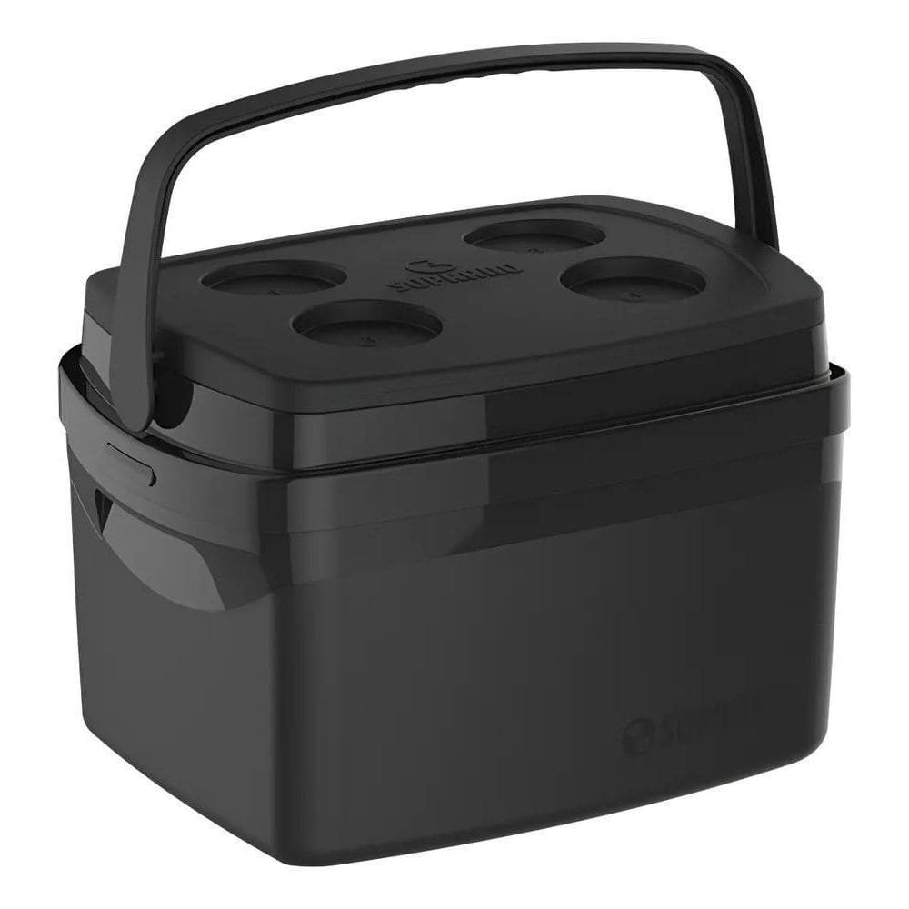 Caixa Térmica Tropical Alça E Tampa Com Trava 12L Preto Sopr
