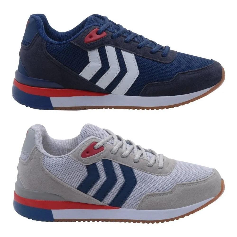 2X Kit 2 Pares Tenis Masculino Esportivo Caminhada Academia