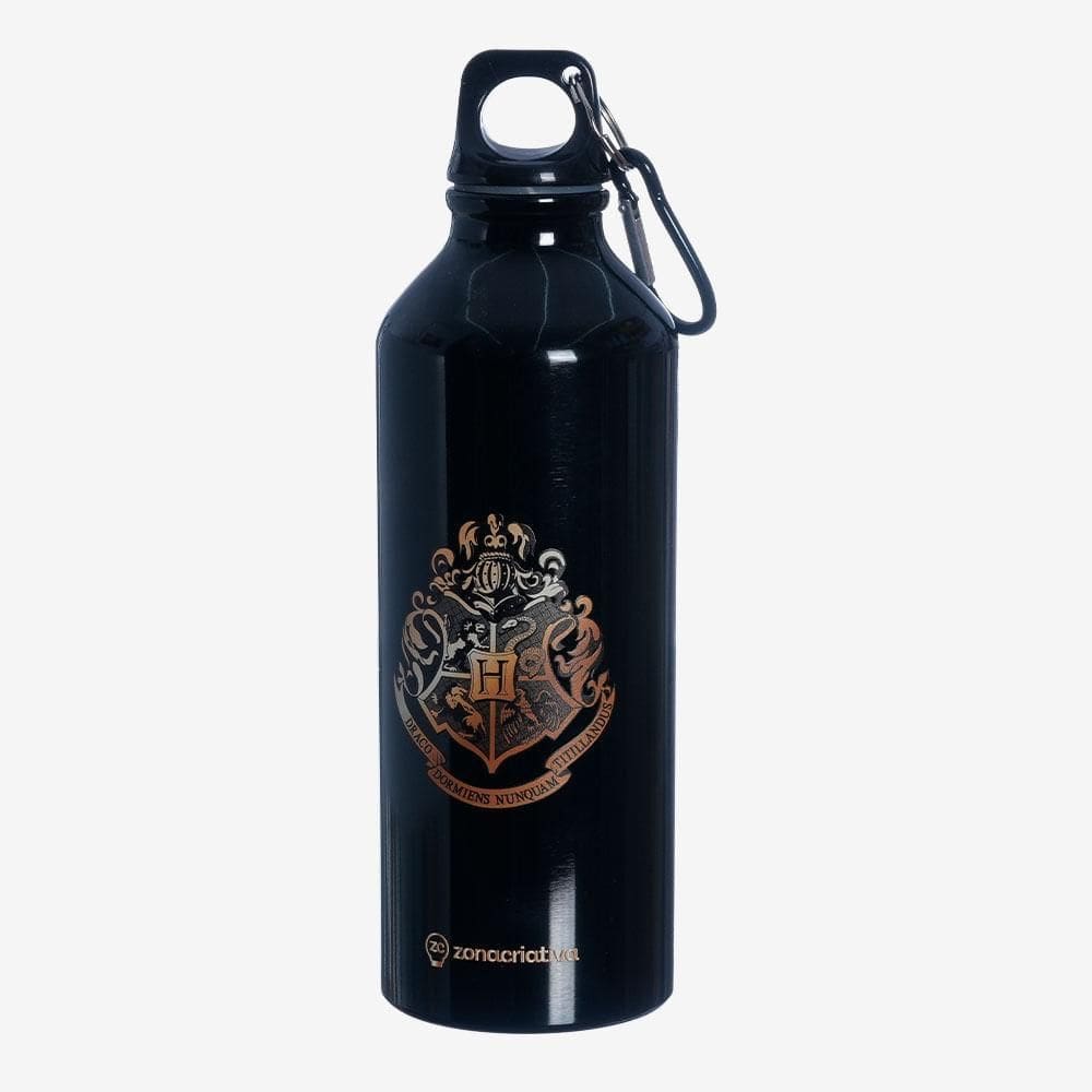 Garrafa Com Mosquetão Hogwarts - Harry Potter