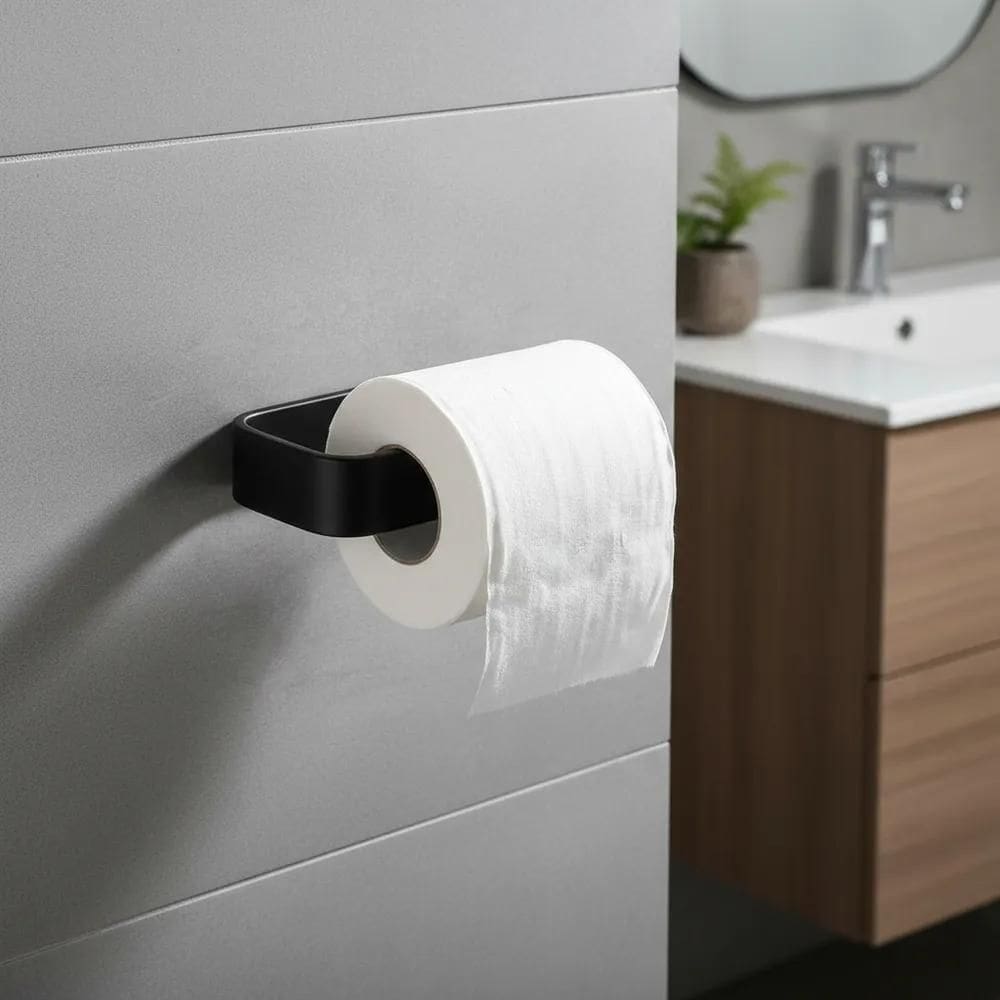 Suporte De Banheiro Porta Papel Higiênico Parede Adesivo 3M