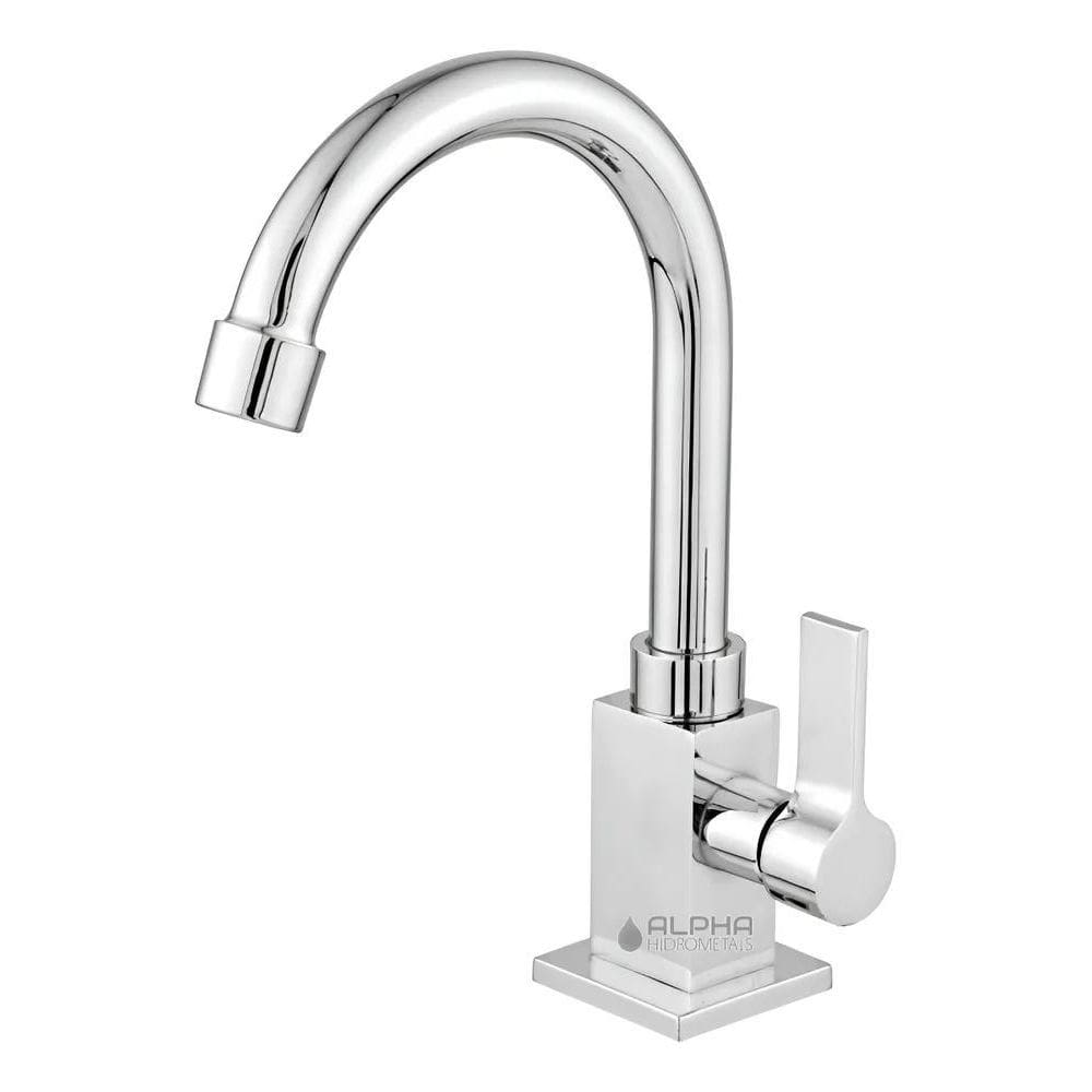 Torneira Lavatório Quadrada Cromada - Alpha Hidrometais