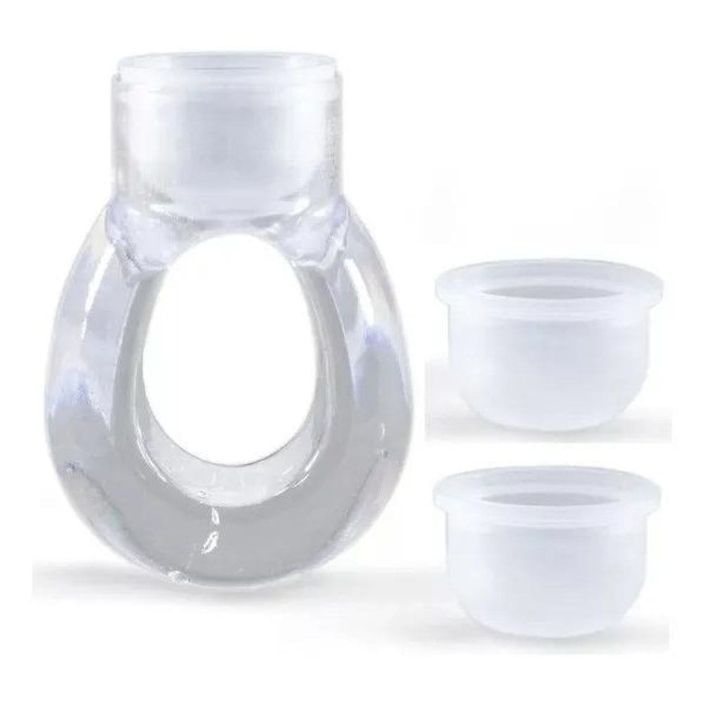 2X Anel Acrilico Porta Batoque Sobrancelha Henna Designer