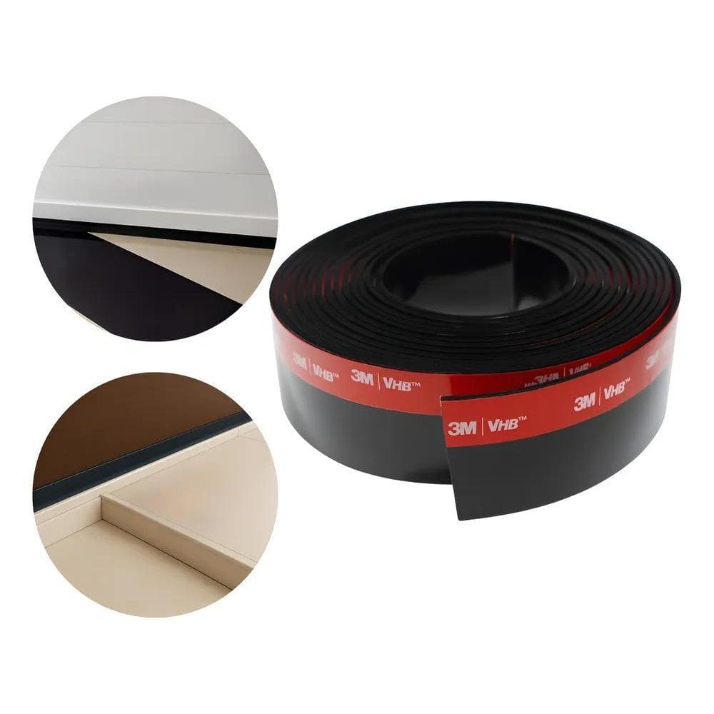 Protetor Veda Fresta Porta 3 Mts X 4 Cm Preto Janela Portão