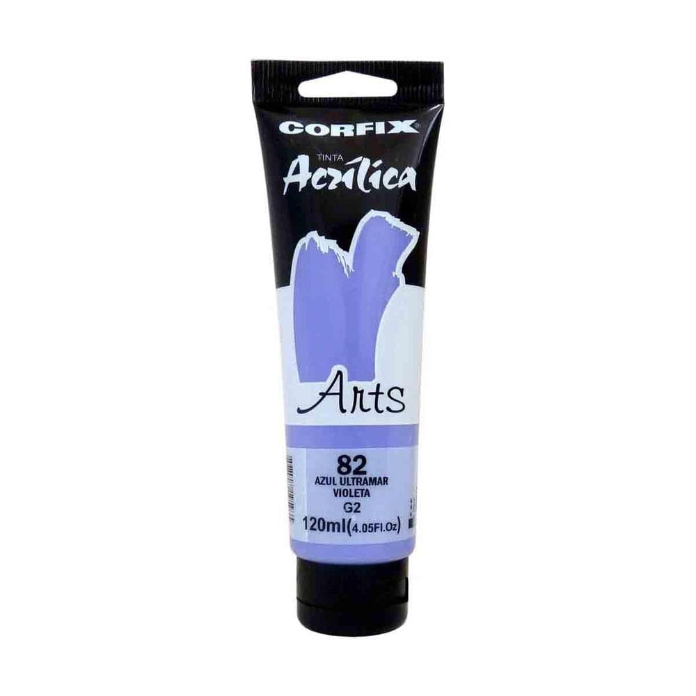 Tinta Acrilica Corfix Arts G2 82 Azul Ultramar Violeta 120Ml