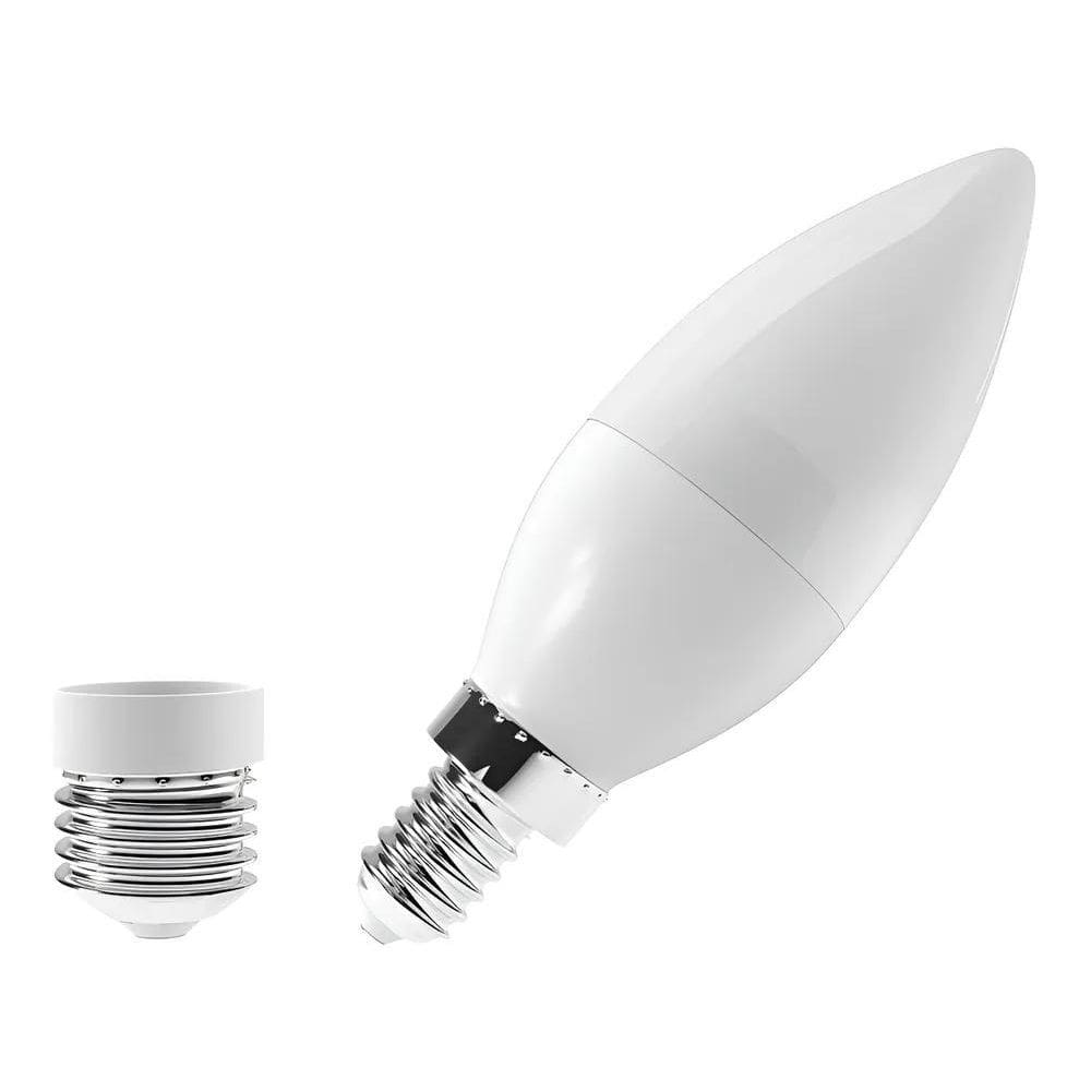 Lâmpada Vela Led E14+E27 6W Luminatti Cor Da Luz 4000K Leito