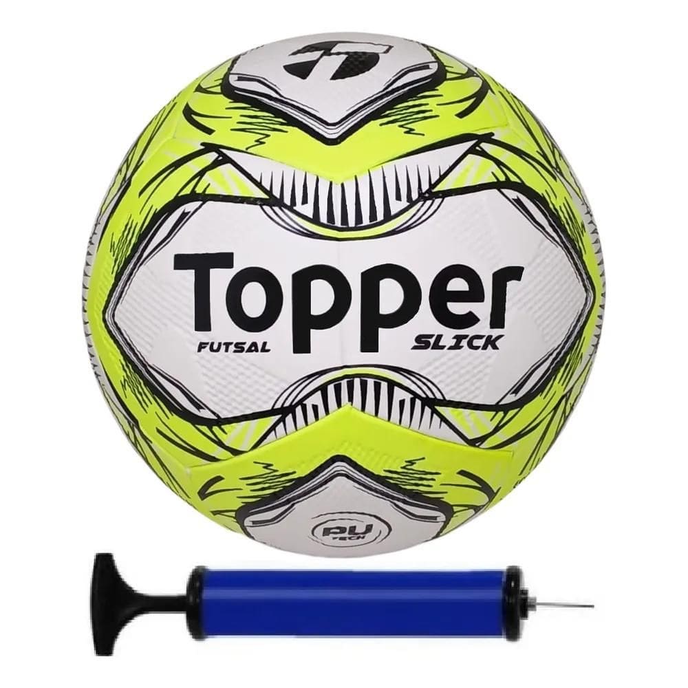 Bola Futsal Topper + Bomba De Ar - Treino/Rec Amarelo