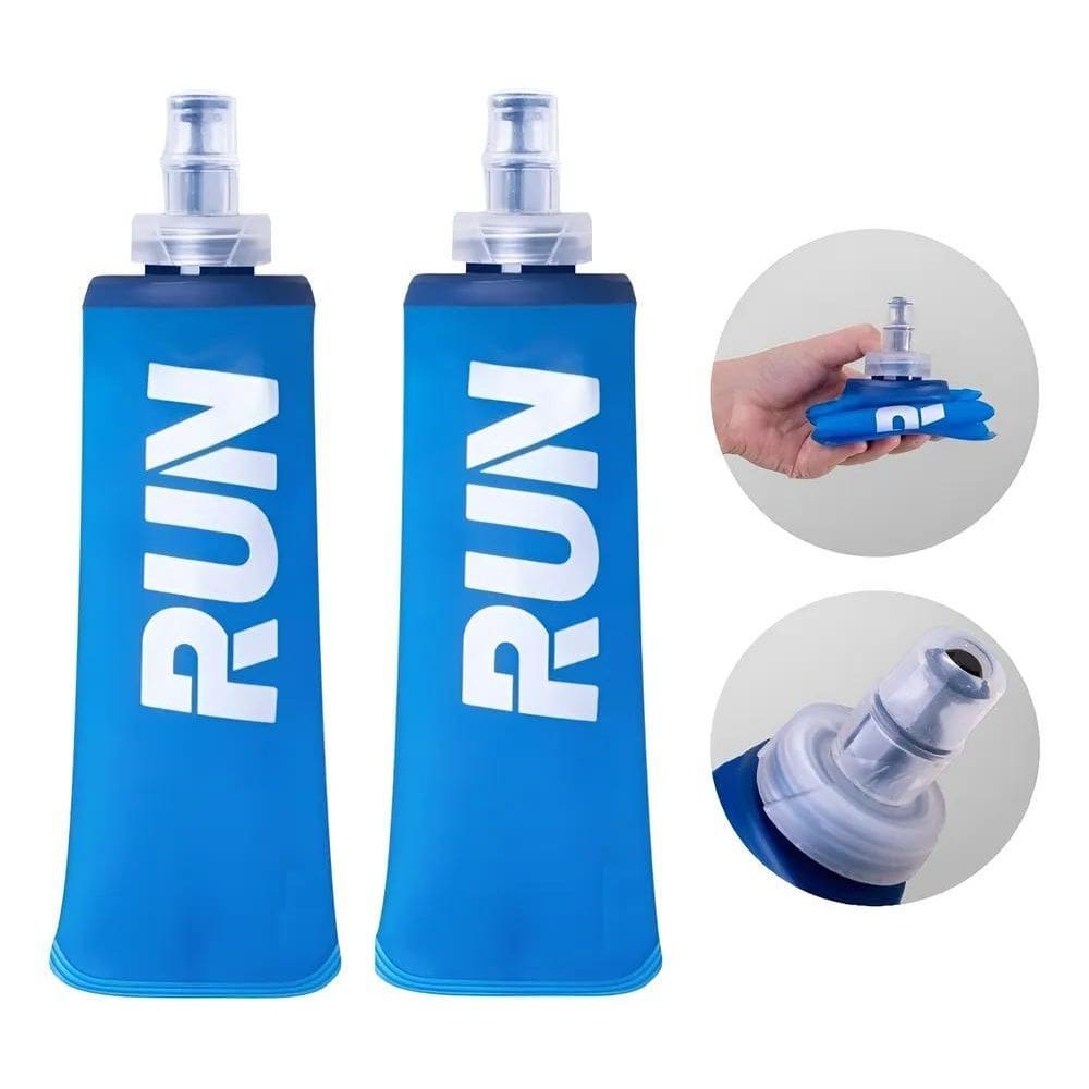 Kit 02 Garrafas Dobráveis Soft Flask Sherpa Run Bo Azul 500