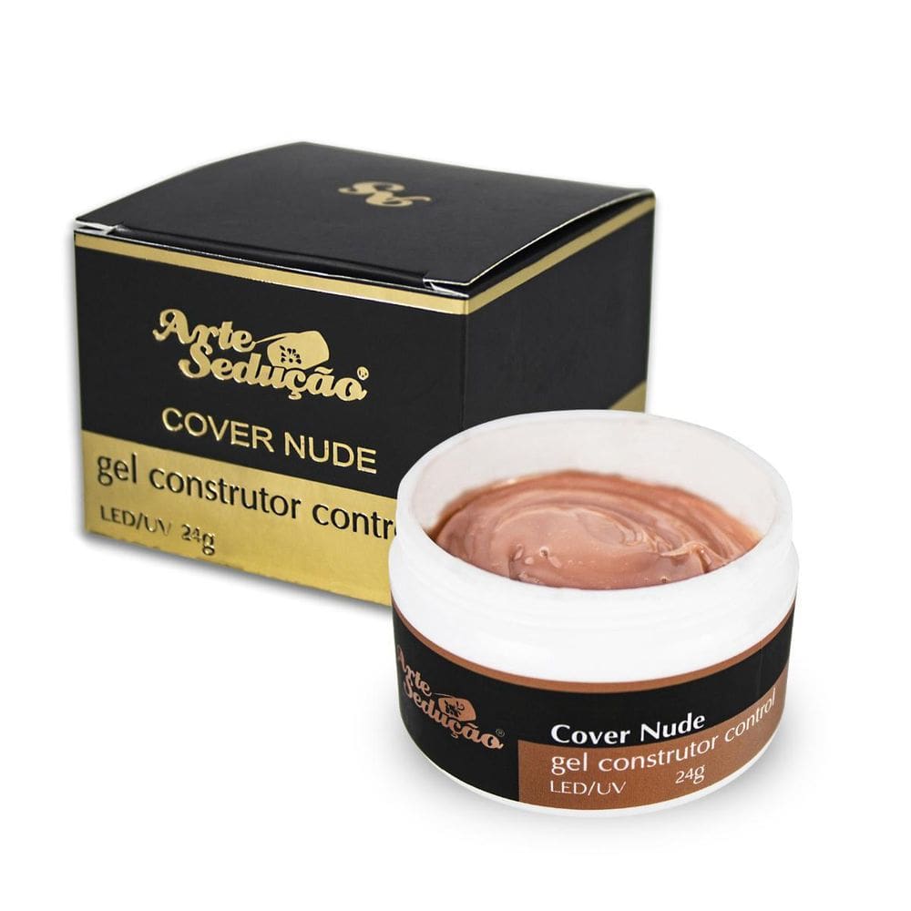 Gel Construtor Control Led Uv Cover Nude Unhas De Gel, 24G