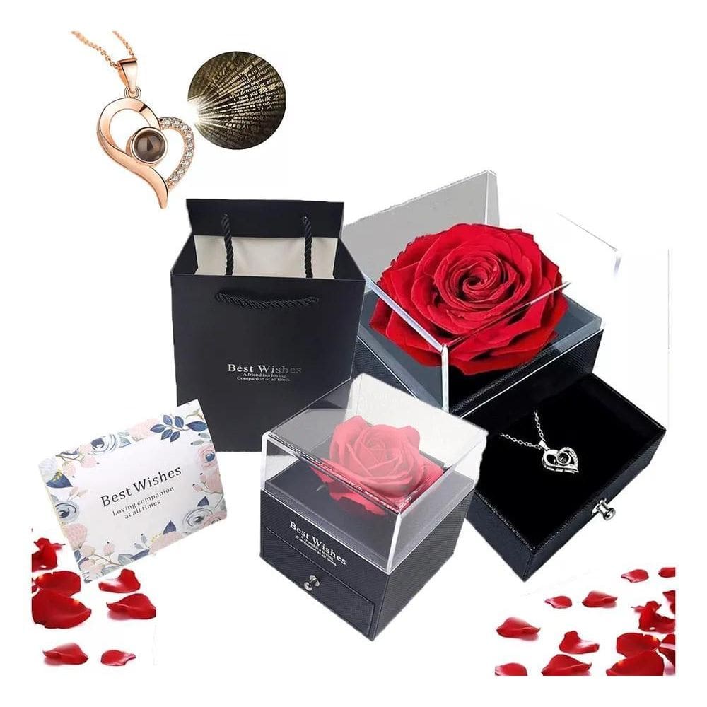 Feminino Presentes Românticos Rosa Eterna Preservada E Doura