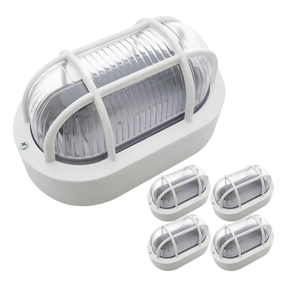 Kit 5 Luminária Tartaruga Lalux Ouro Pr Preto 127/220V