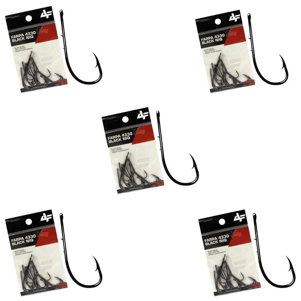 Albatroz Kit 5 Cartelas Anzol Farpa N.4 Bln 28Un Cada