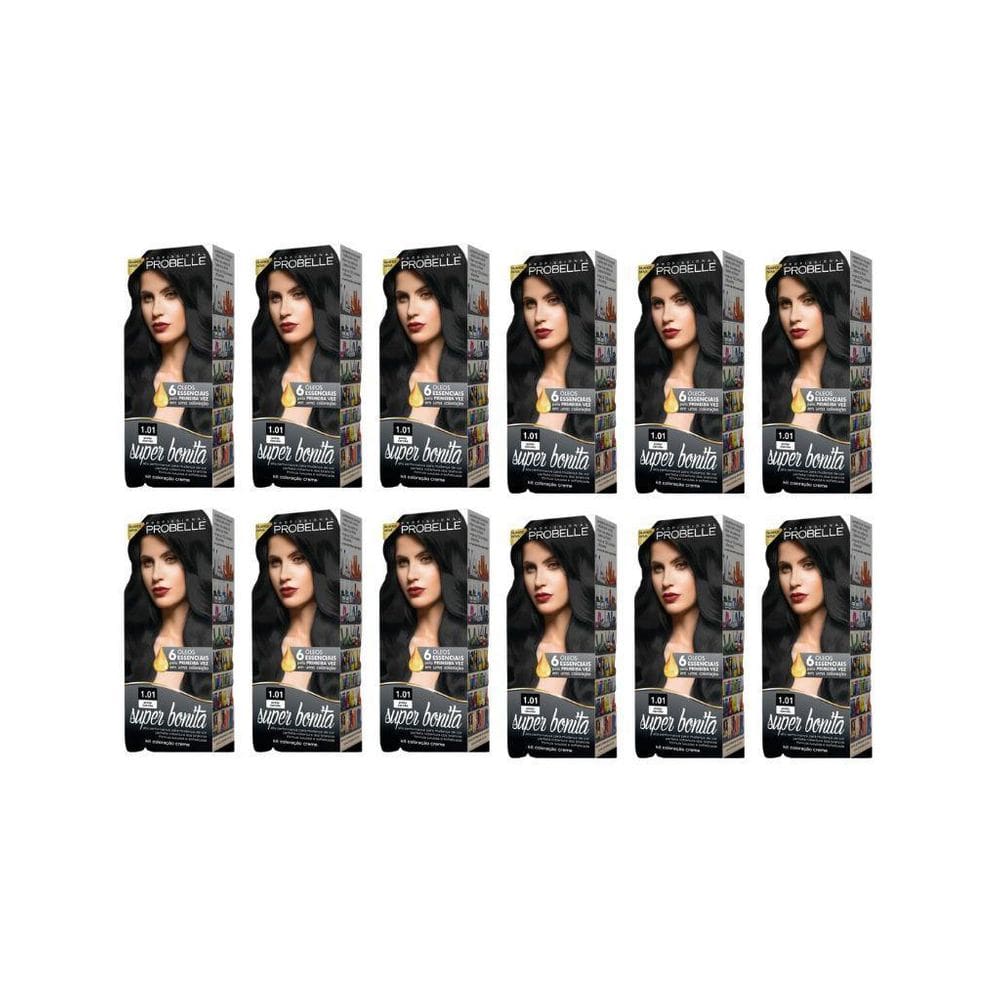 Coloraçao Probelle Super Bonita 1.01 Preto Carvao - 12Un