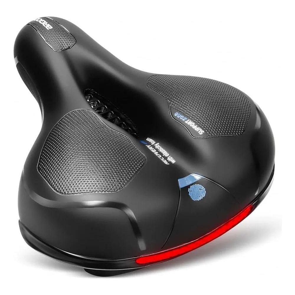 2X Banco Selim Bicicleta 2 Molas Largo Fita Refletiva Segura